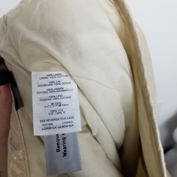J. Crew Crossover Wrap Metallic Linen Skirt 2 - Picture 6 of 7